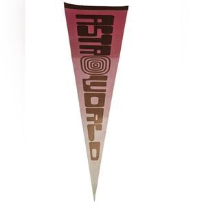 Astro World Travis Scott Pennant Flag Tour Merch